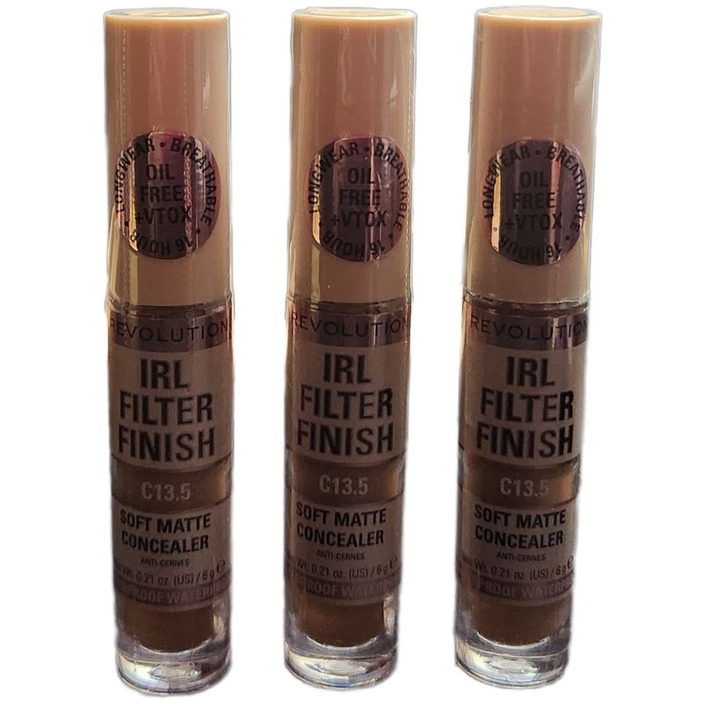 Revolution IRL Filter Finish Soft Matte‎ Concealer C13.5 3 Pack